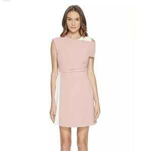 SPORTMAX by‎ MaxMara Dalmata Pink and White Dress US8